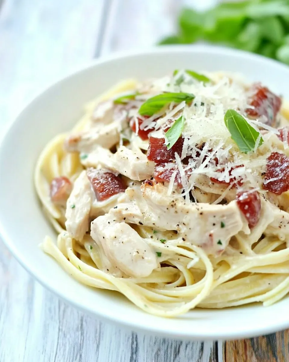 Easy Cajun Chicken Alfredo Recipe with Linguine Pasta shot