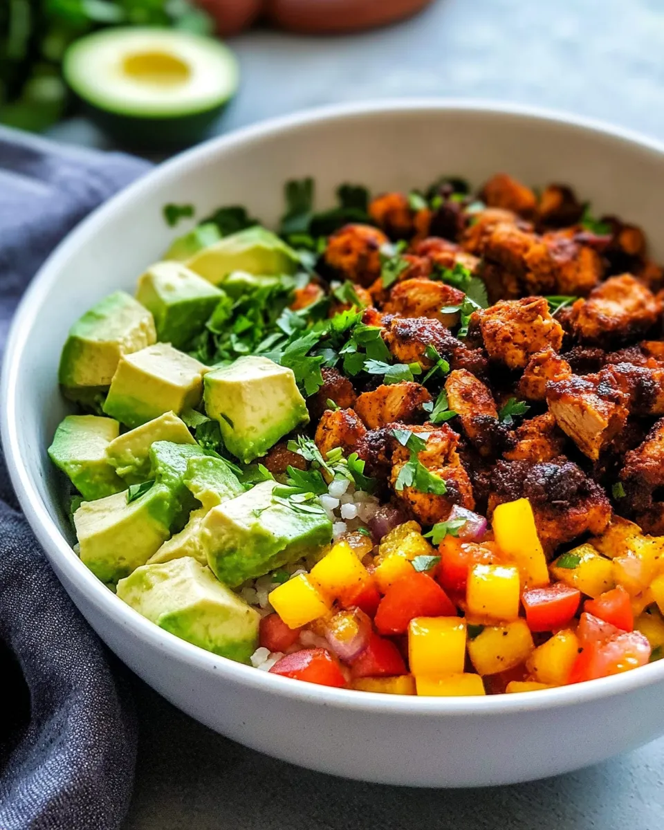 Easy Cajun Chicken Bowls food shot