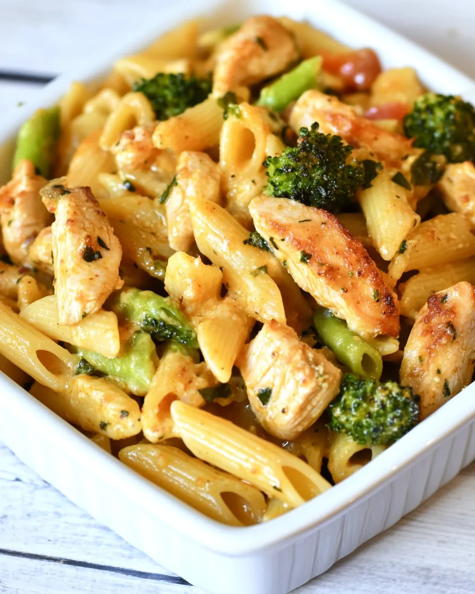 Delicious Cajun Chicken Pasta Penne shot