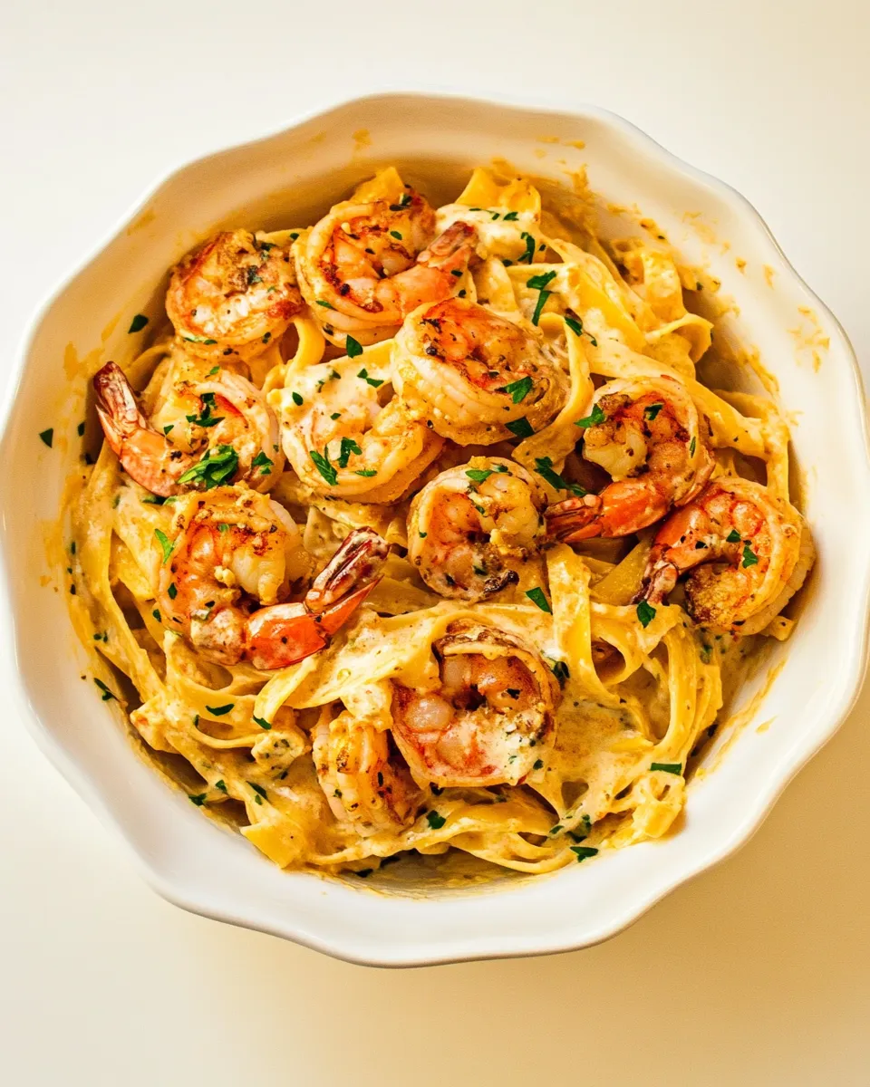 Easy Cajun Shrimp Fettuccine Alfredo image