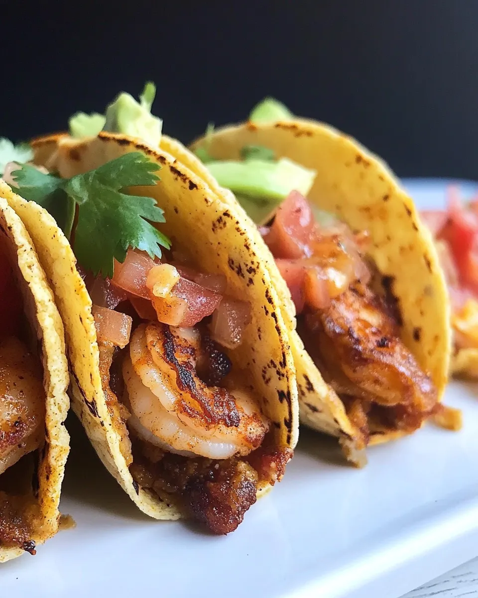 Easy Cajun Shrimp Tacos with Homemade Hard Taco Shells photo