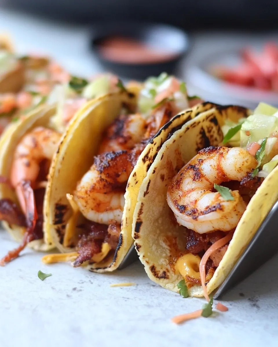 Tasty Cajun Shrimp Tacos with Homemade Hard Taco Shells shot