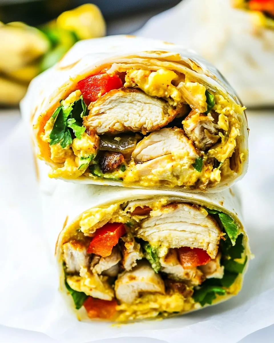 Homemade California Chicken Breakfast Burrito recipe photo