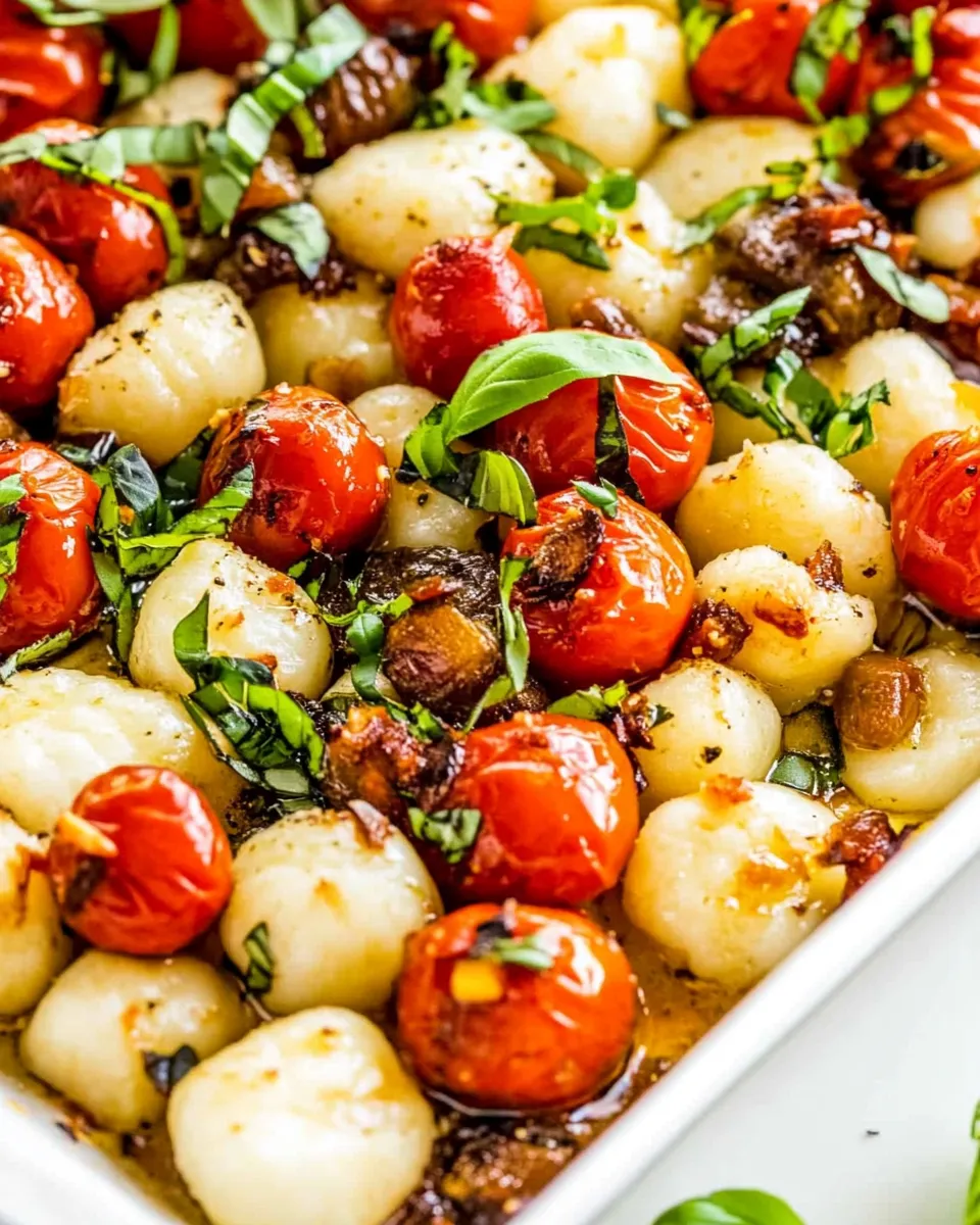 Healthy Caprese Gnocchi Sheet Pan recipe photo