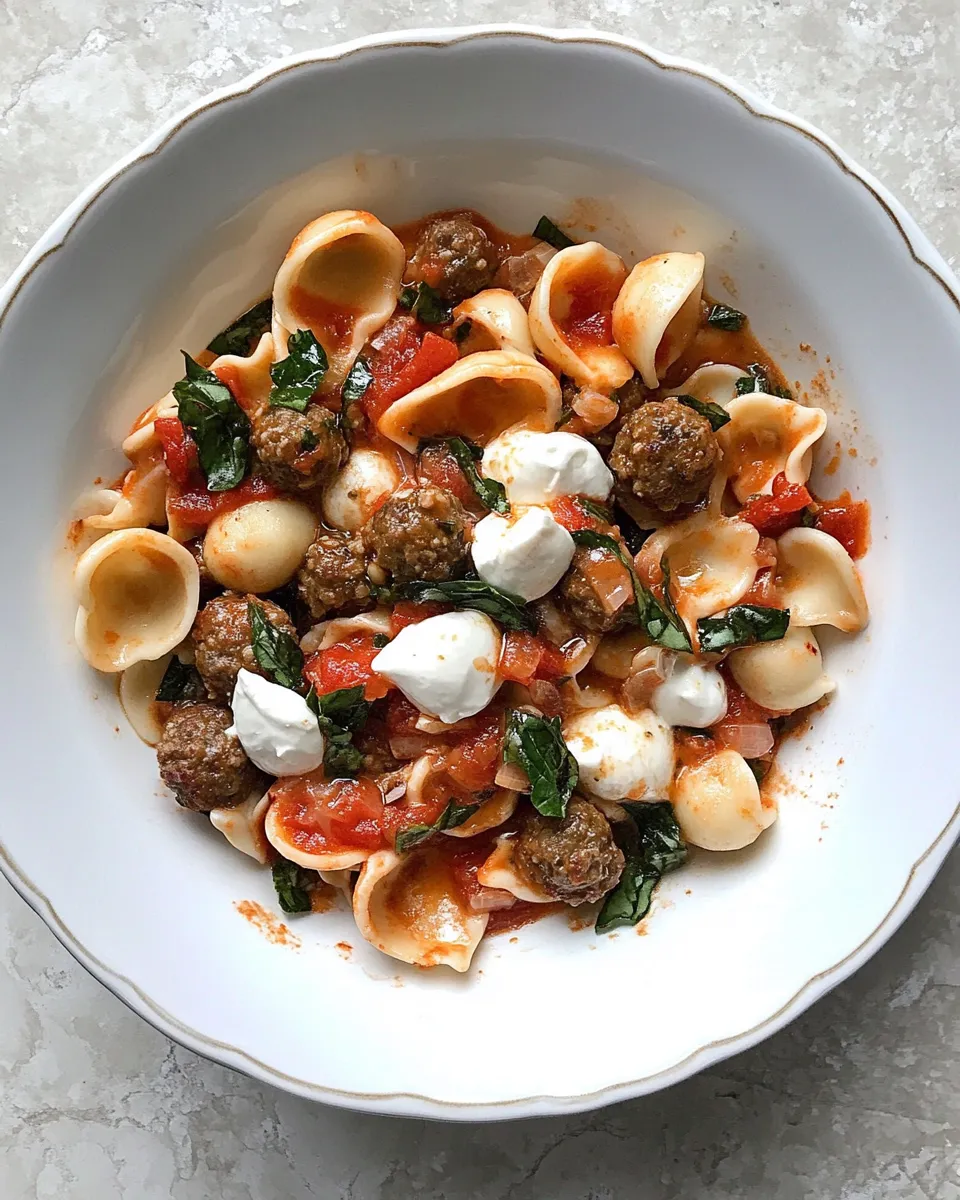 Perfect Caprese Shells with Mini Meatballs. picture