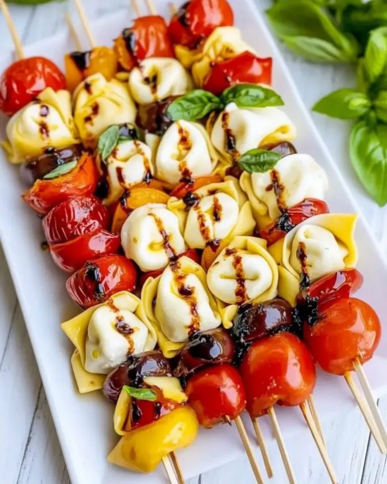 Easy Caprese Tortellini Skewers Recipe photo