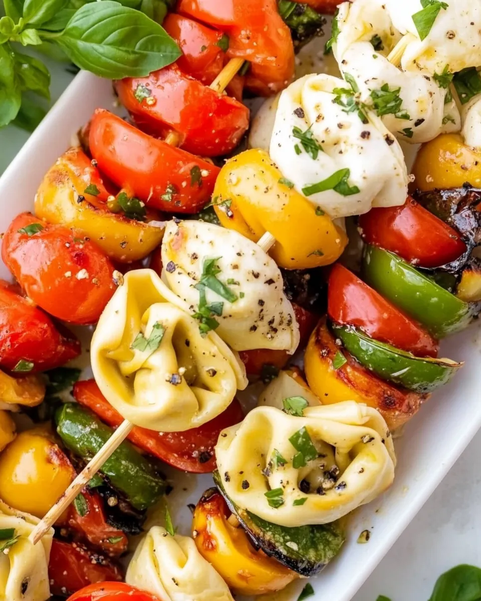 Delicious Caprese Tortellini Skewers Recipe image