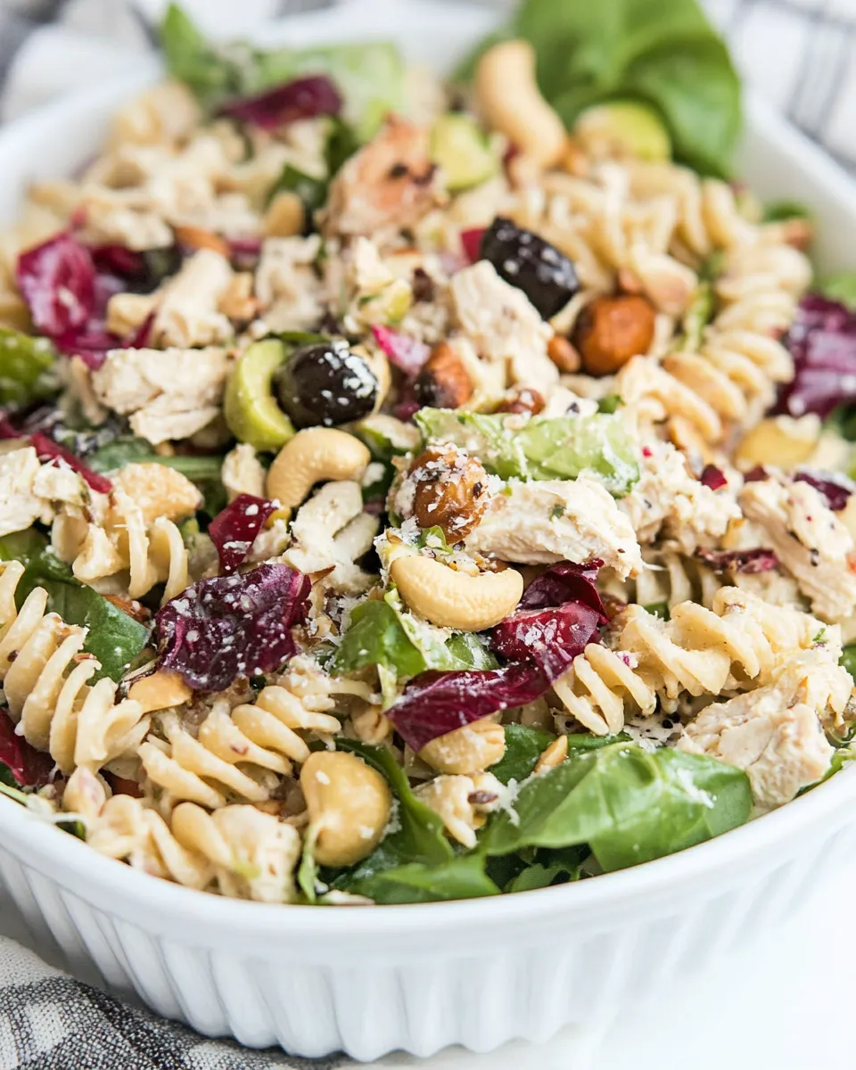 Homemade Cashew Chicken Rotini Salad photo