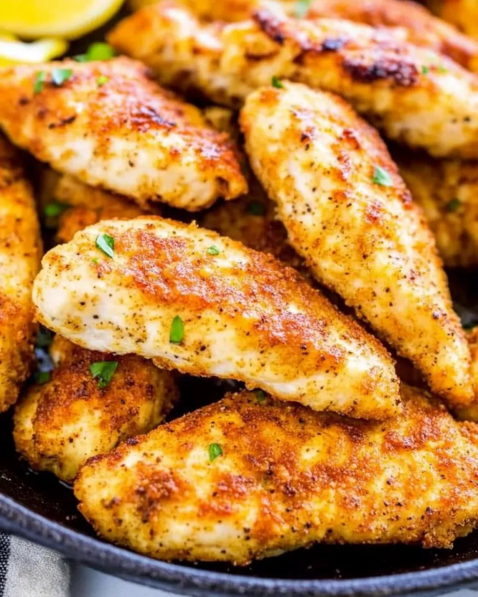 Easy Cast Iron Chicken Tenders food shot