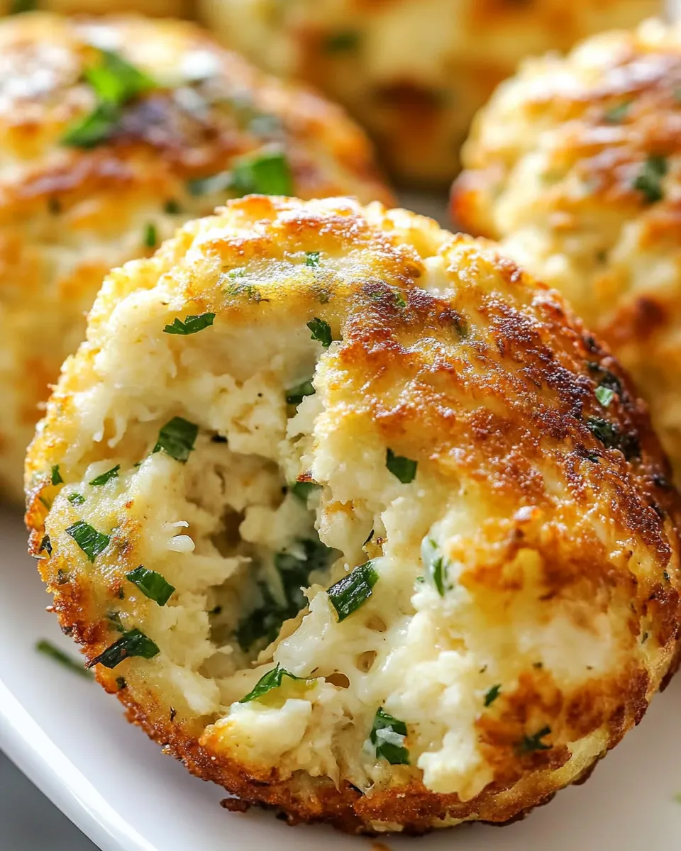 Delicious Cauliflower Cheese Chicken Fritters shot