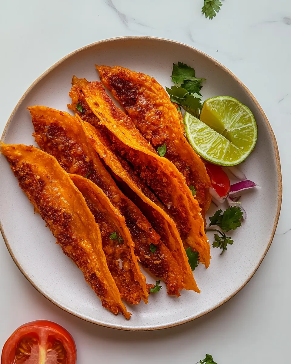 Delicious Cheese Taco Shells shot