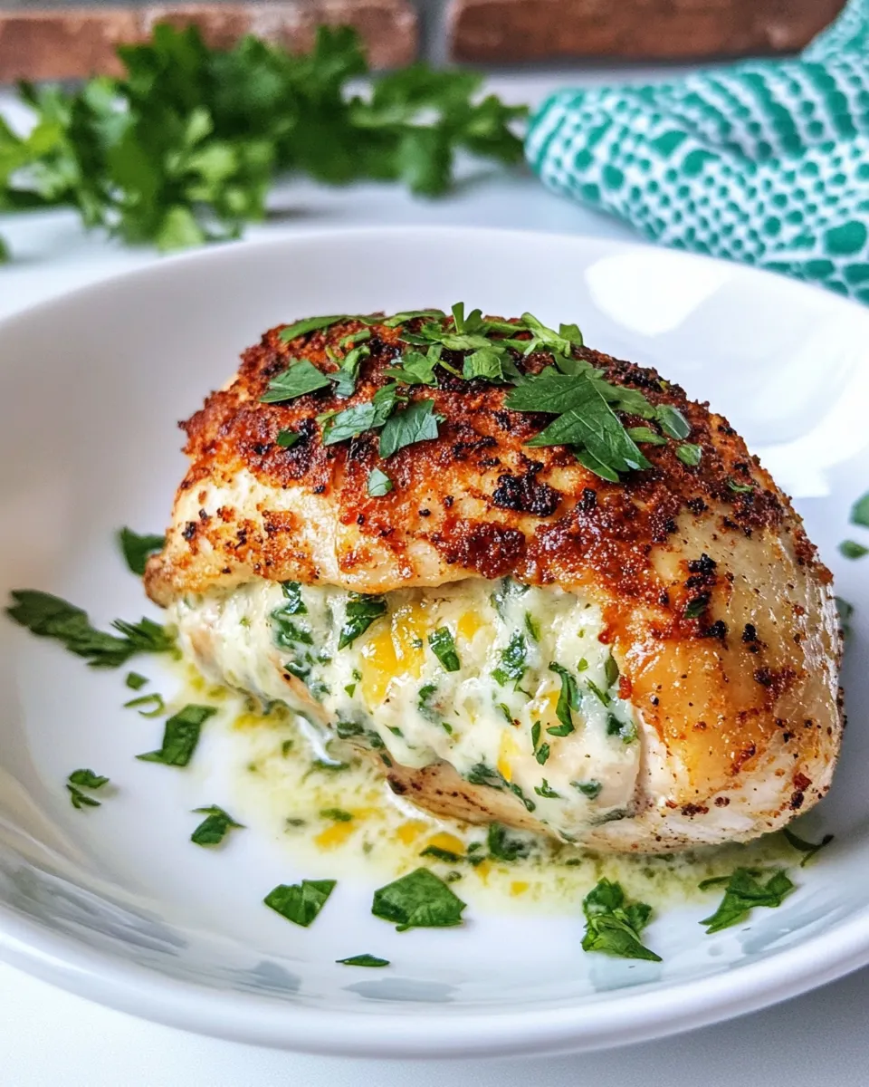 Easy Cheesy Air Fryer Stuffed Chicken photo