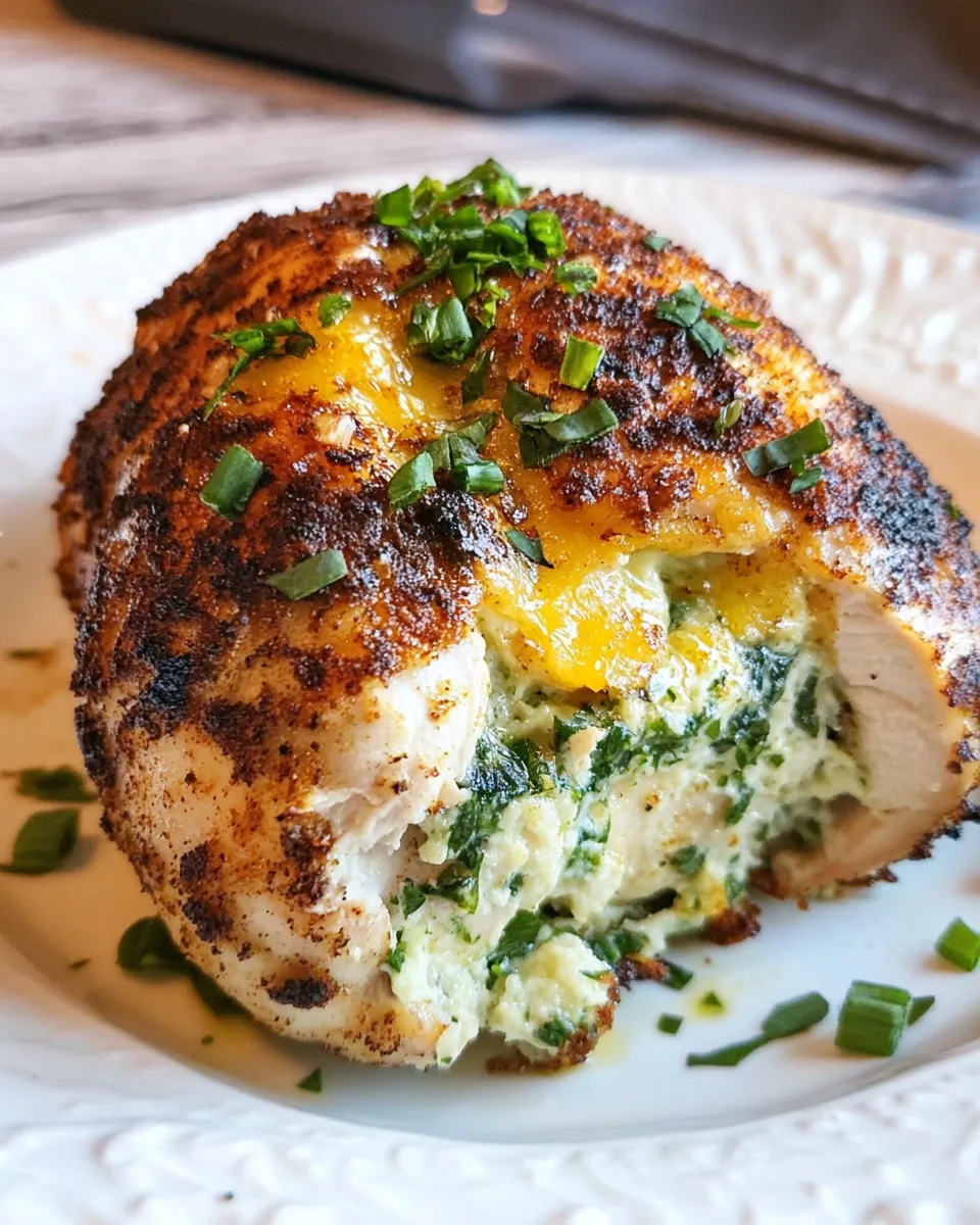 Delicious Cheesy Air Fryer Stuffed Chicken image