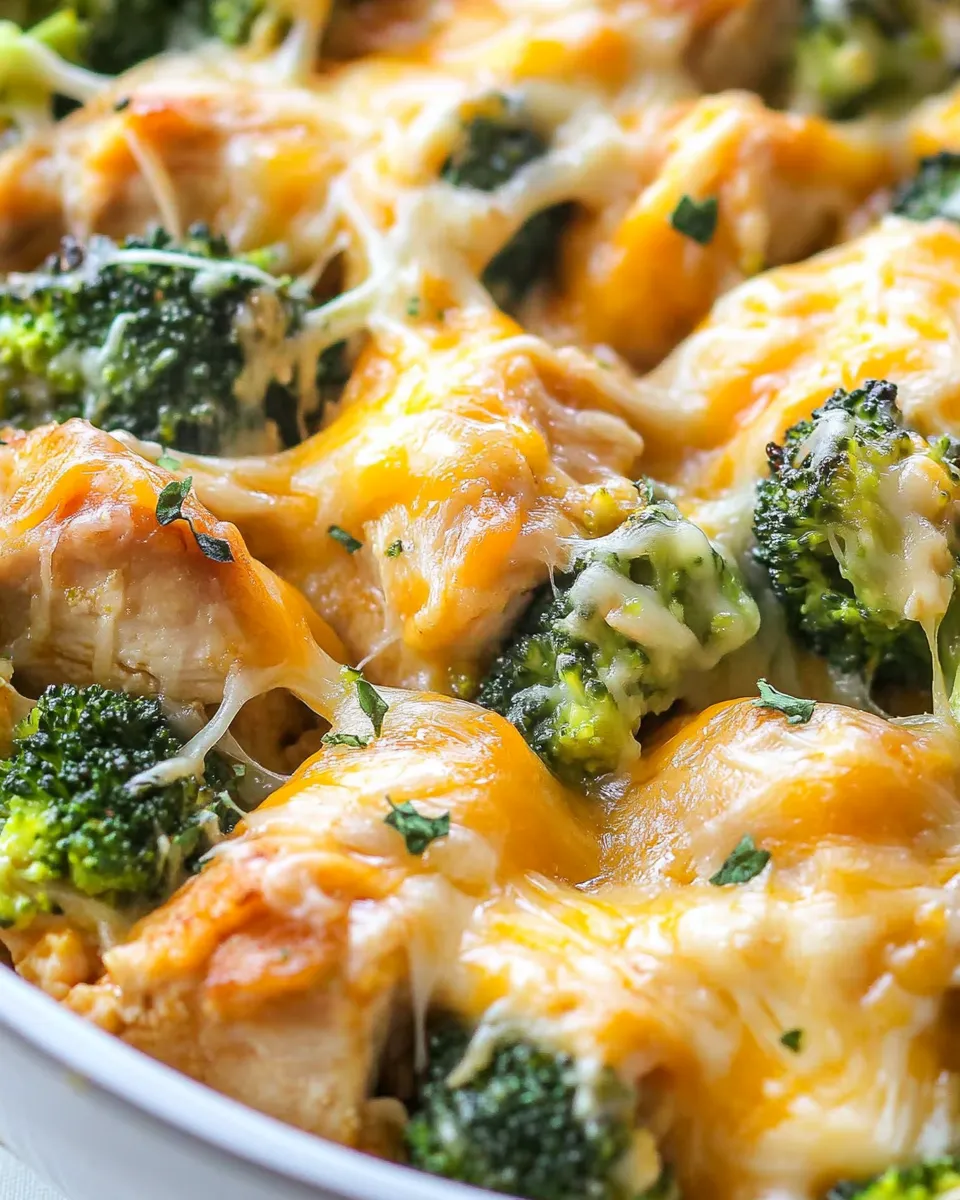 Easy Cheesy Broccoli Chicken Skillet Recipe recipe image