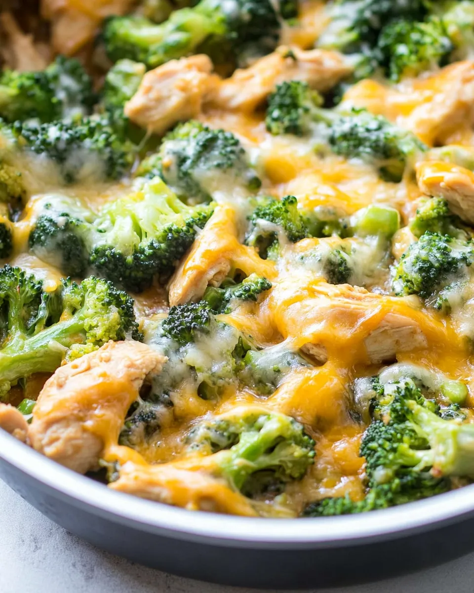 Delicious Cheesy Broccoli Chicken Skillet Recipe dish photo