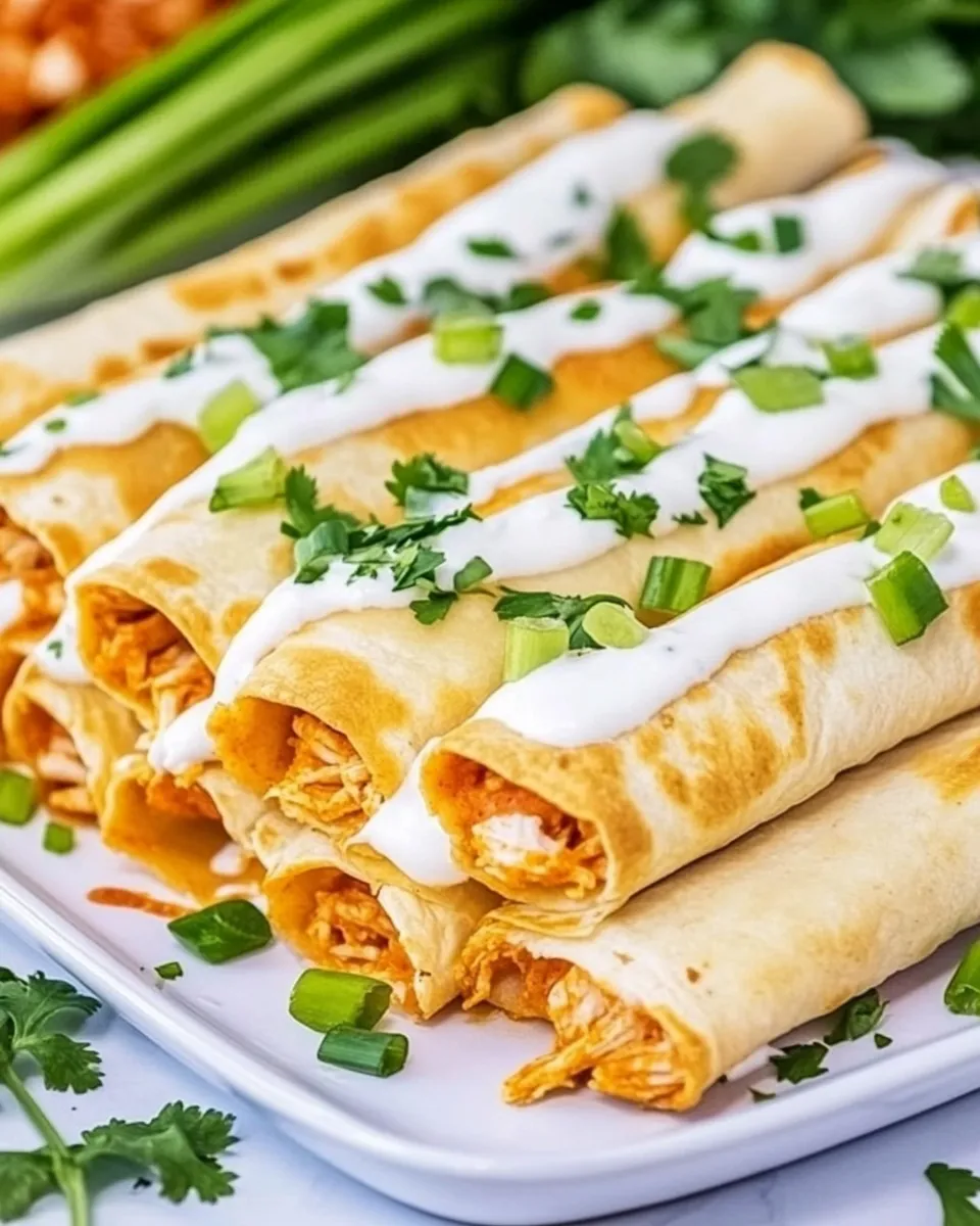 Classic Cheesy Buffalo Chicken Taquitos image