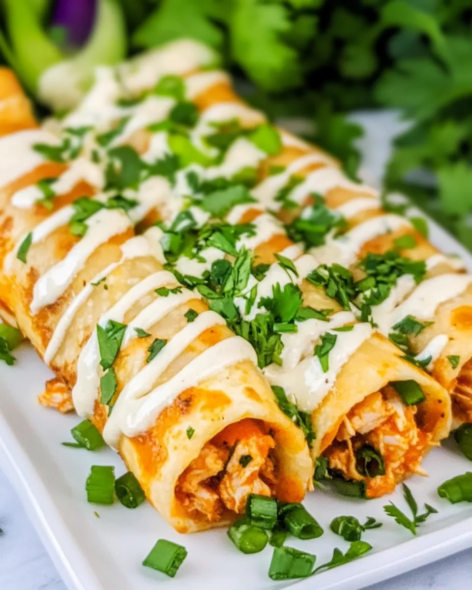 Easy Cheesy Buffalo Chicken Taquitos recipe image