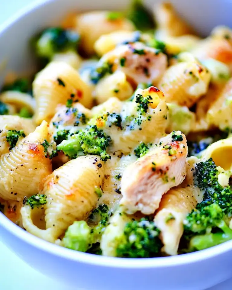 Homemade Cheesy Chicken Broccoli Shells photo