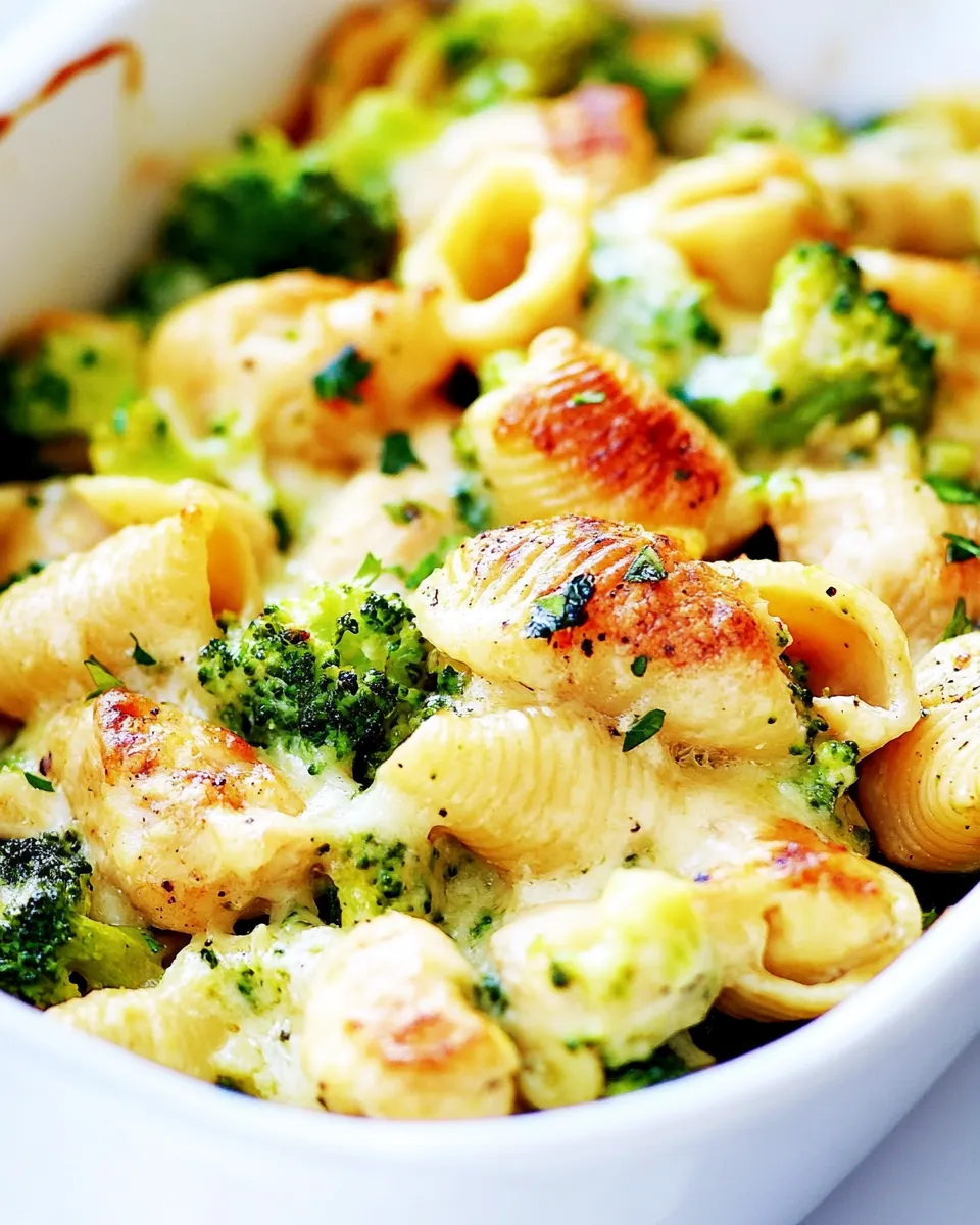 Easy Cheesy Chicken Broccoli Shells recipe photo