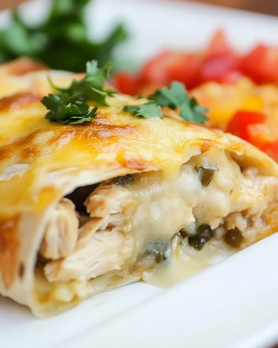 Easy Cheesy Chicken Burritos Recipe dish photo
