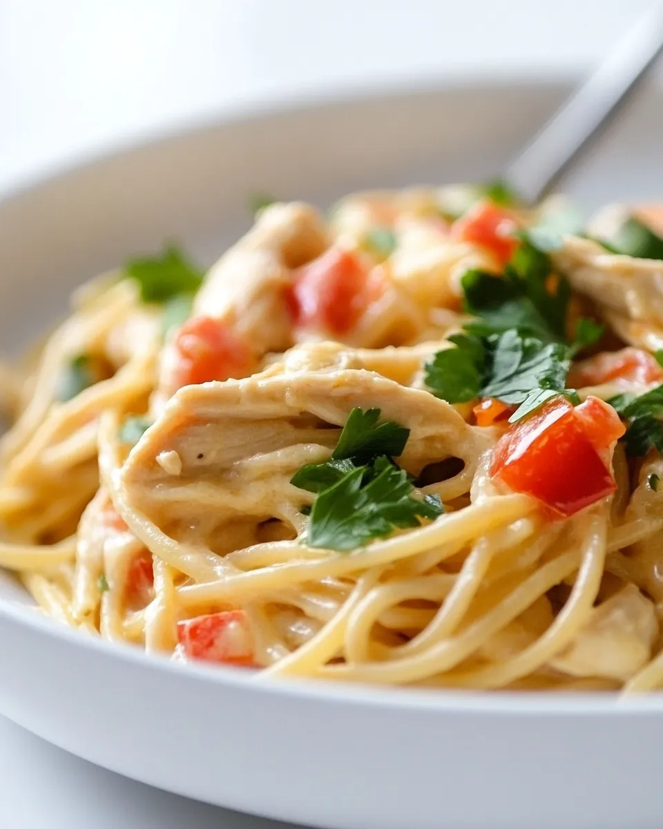 Delicious Cheesy Chicken Spaghetti Recipe dish photo