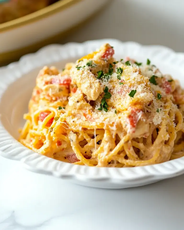 Easy Cheesy Chicken Spaghetti with Rotel photo