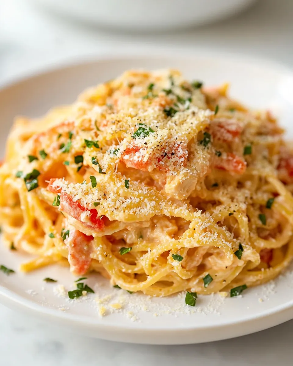 Classic Cheesy Chicken Spaghetti with Rotel recipe photo
