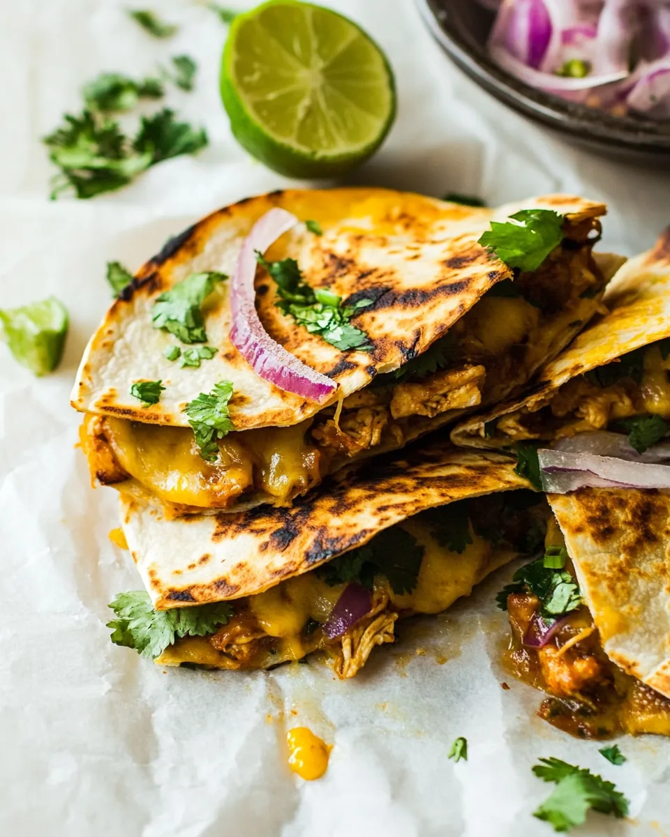 Easy Cheesy Chipotle Adobo Chicken Quesadillas. recipe photo