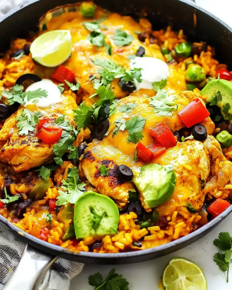 Homemade Cheesy Fiesta Chicken and Rice Skillet photo