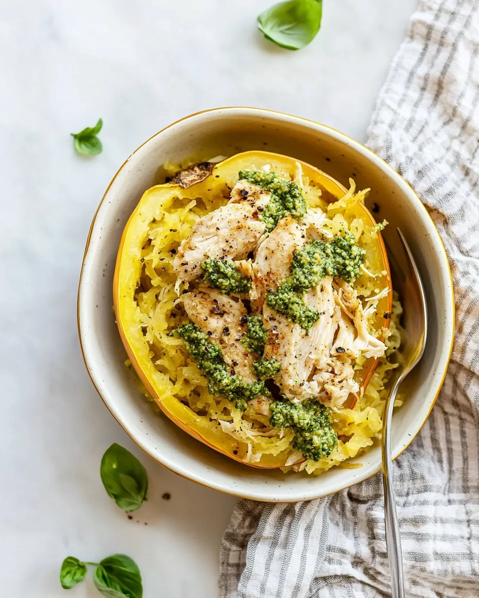 Classic Chicken-Pesto Spaghetti Squash image