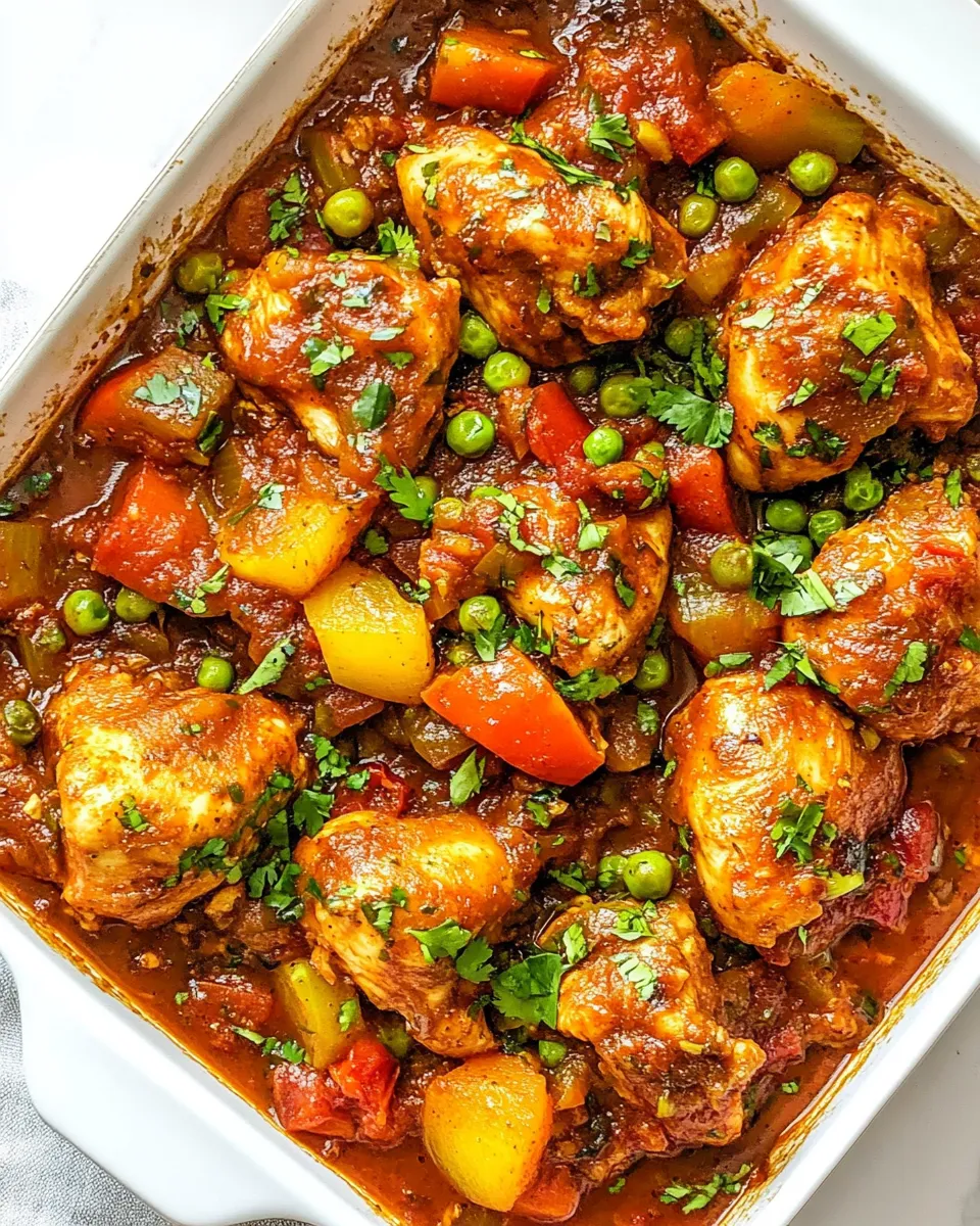 Delicious Chicken Afritada shot