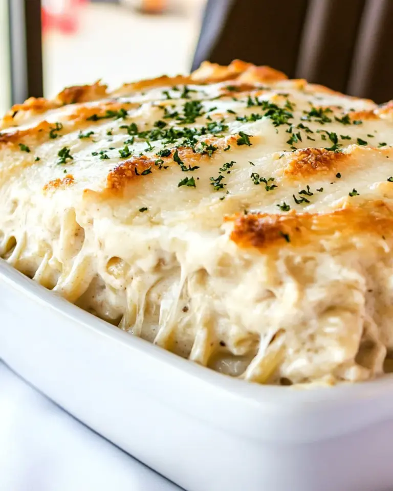 Easy Chicken Alfredo Spaghetti Pie photo