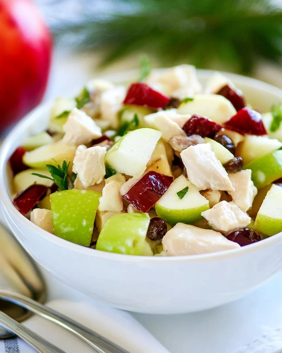 Delicious Chicken Apple Salad shot