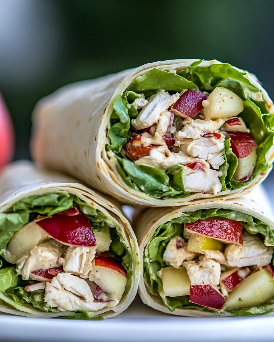 Homemade Chicken Apple Salad Wraps photo
