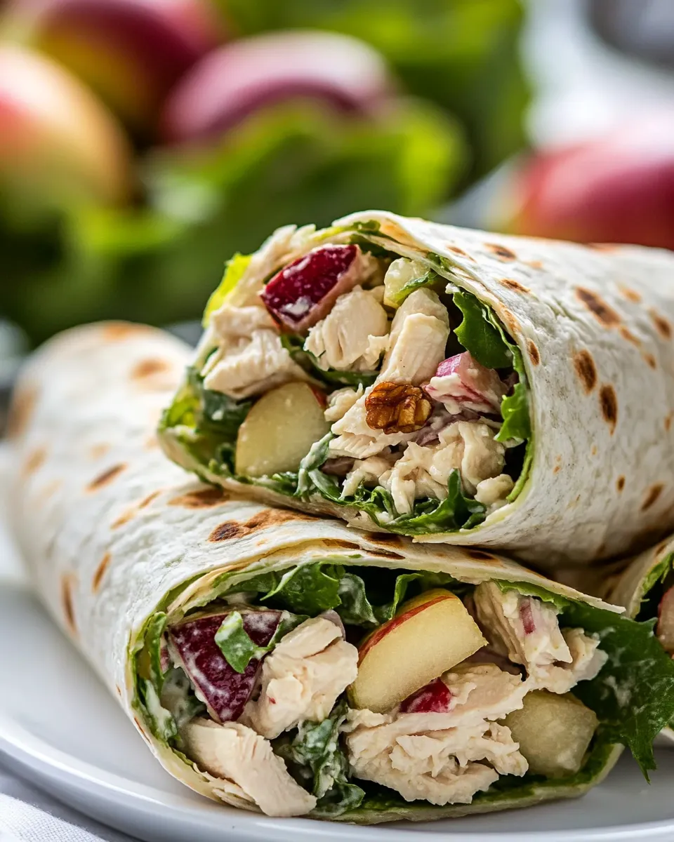 Easy Chicken Apple Salad Wraps recipe photo