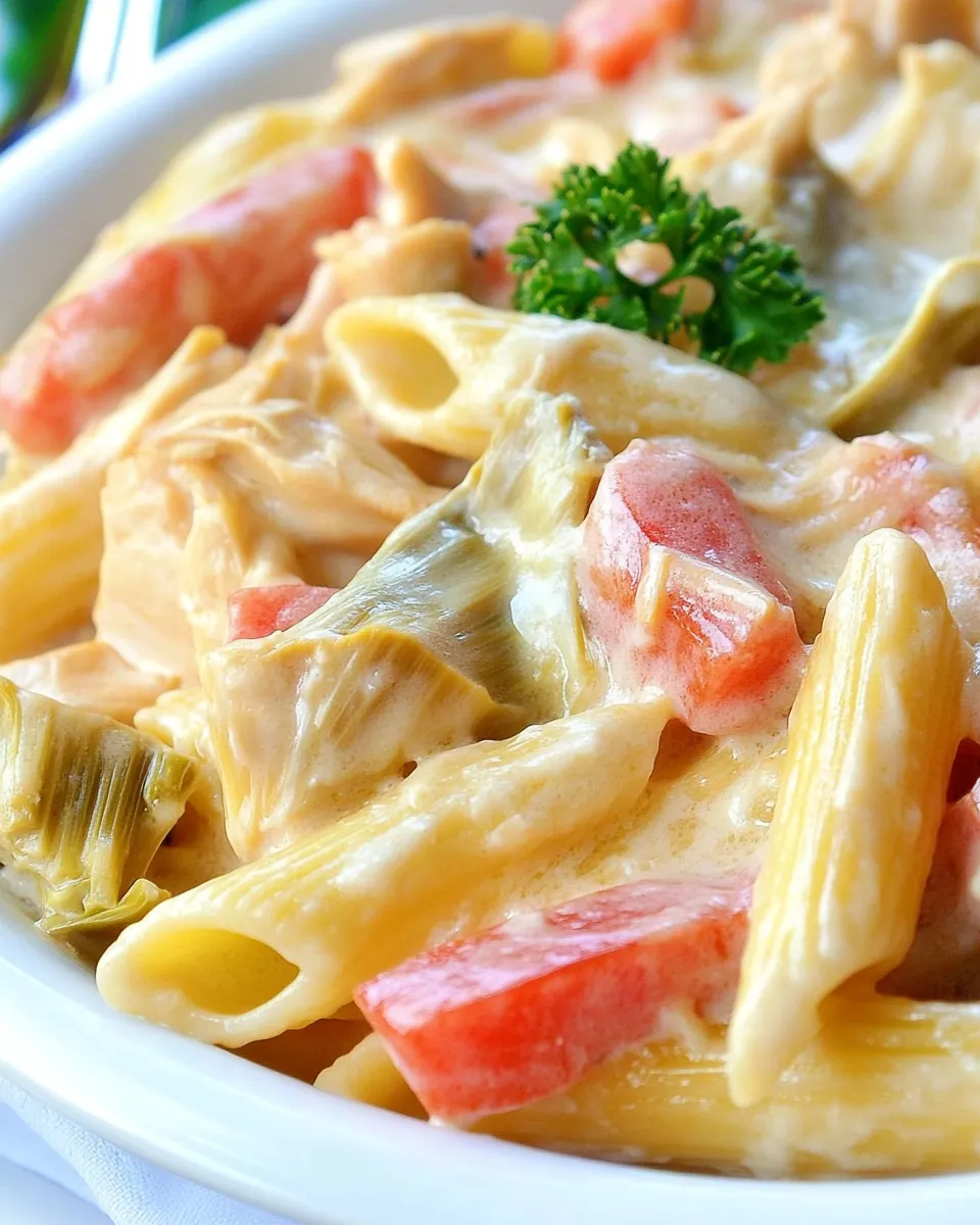 Delicious Chicken Artichoke Pasta Recipe image
