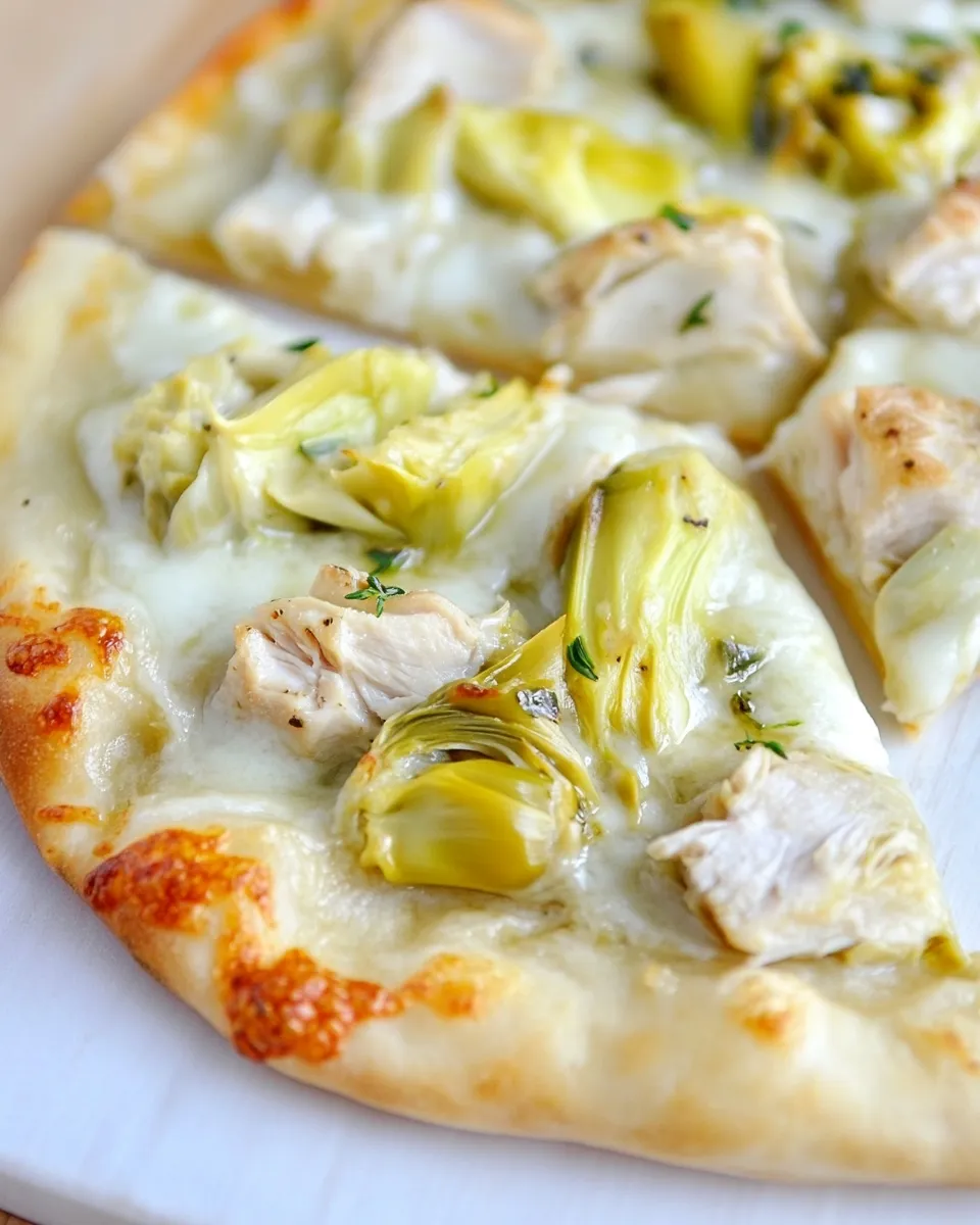 Homemade Chicken Artichoke Pizza Recipe photo