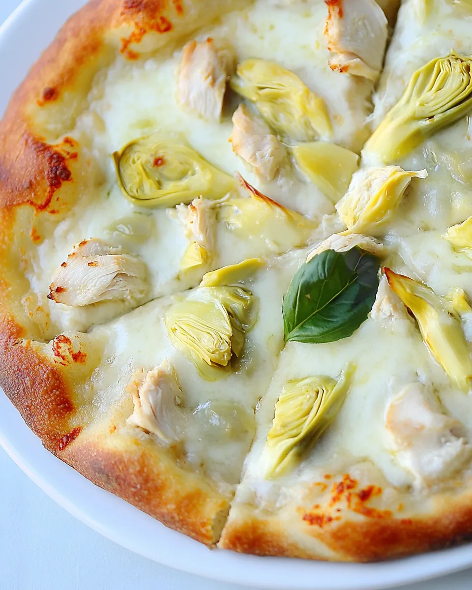 Classic Chicken Artichoke Pizza Recipe image
