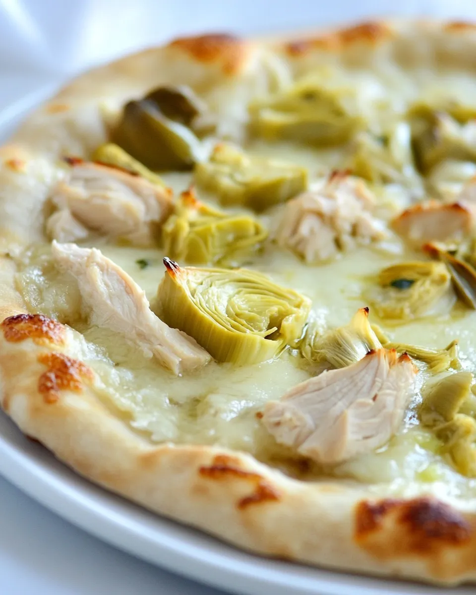 Easy Chicken Artichoke Pizza Recipe recipe photo