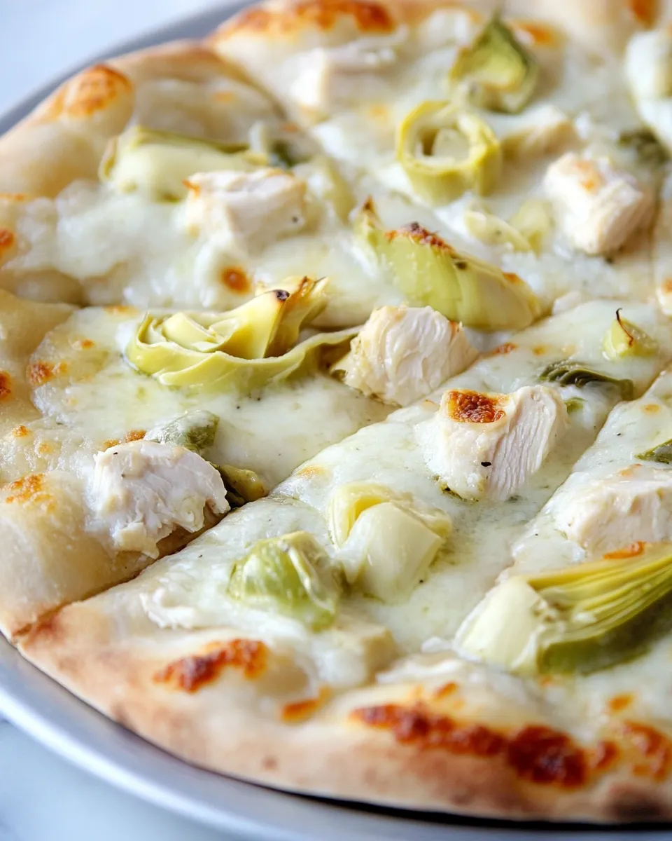 Delicious Chicken Artichoke Pizza Recipe dish photo