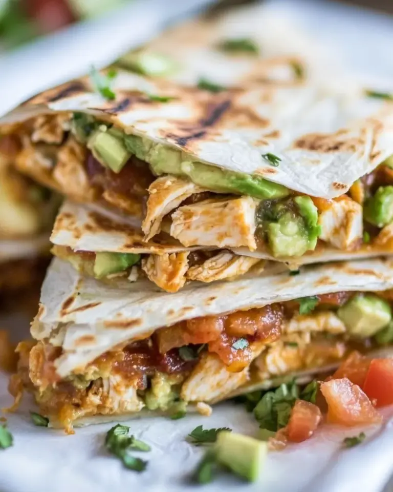 Homemade Chicken Avocado Quesadillas recipe photo