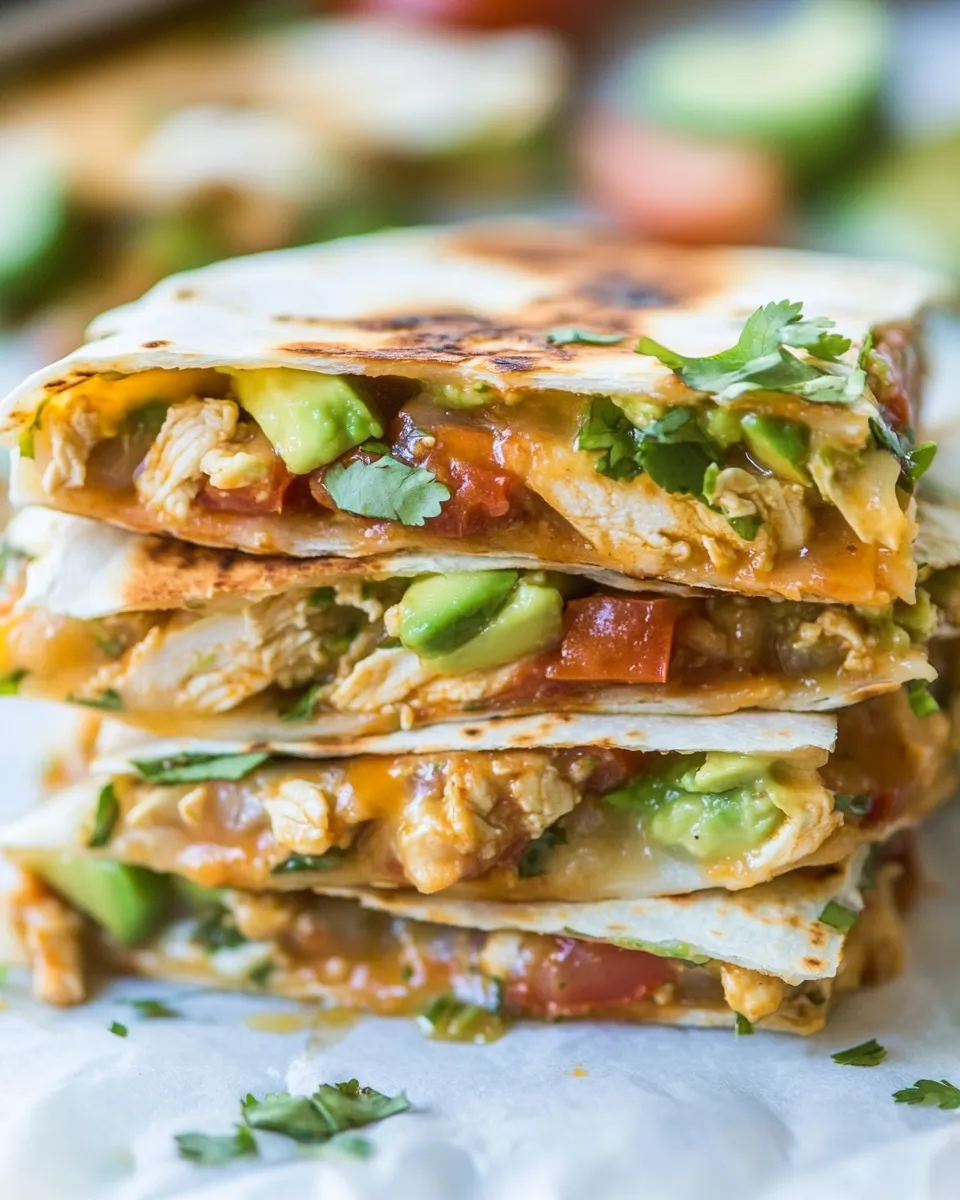 Classic Chicken Avocado Quesadillas dish photo