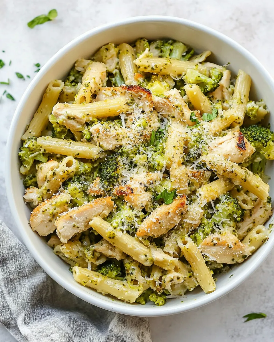 Delicious Chicken Broccoli Ziti shot
