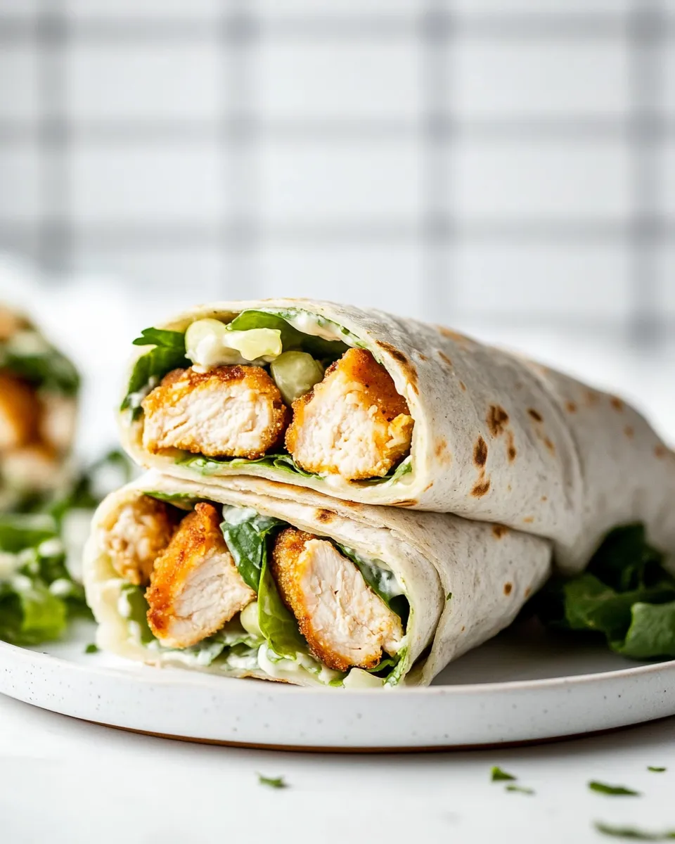 Homemade Chicken Caesar Wrap recipe photo
