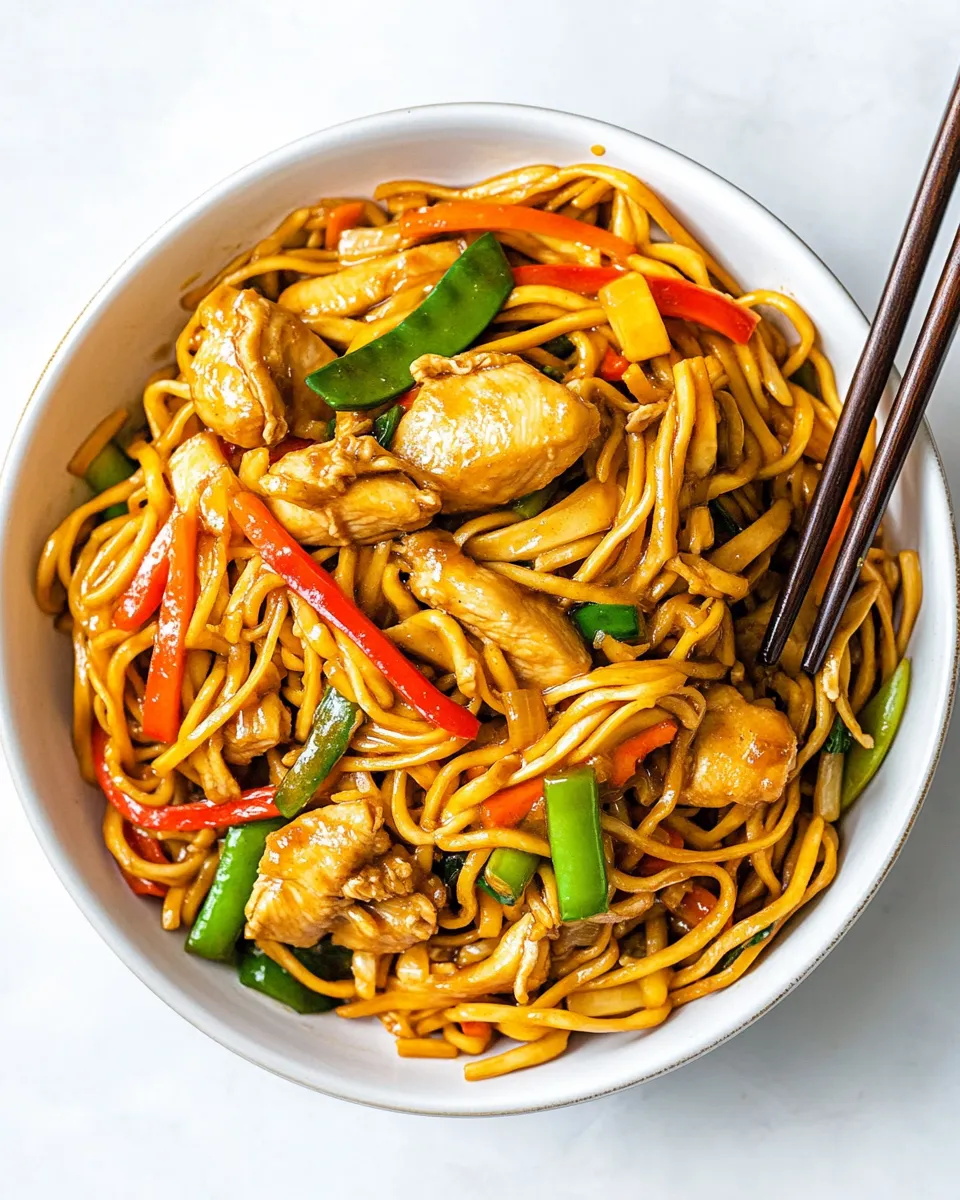 Easy Chicken Chow Mein Recipe shot