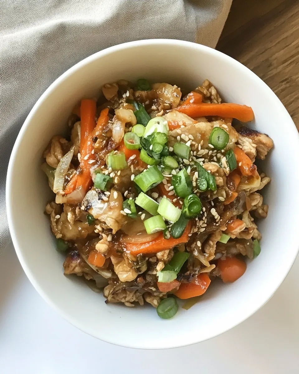 Healthy Chicken Egg Roll in a Bowl (Paleo, Whole30) recipe photo