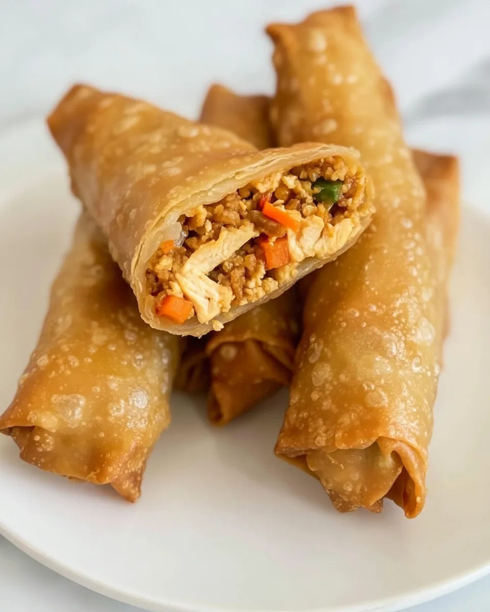 Delicious Chicken Egg Rolls shot