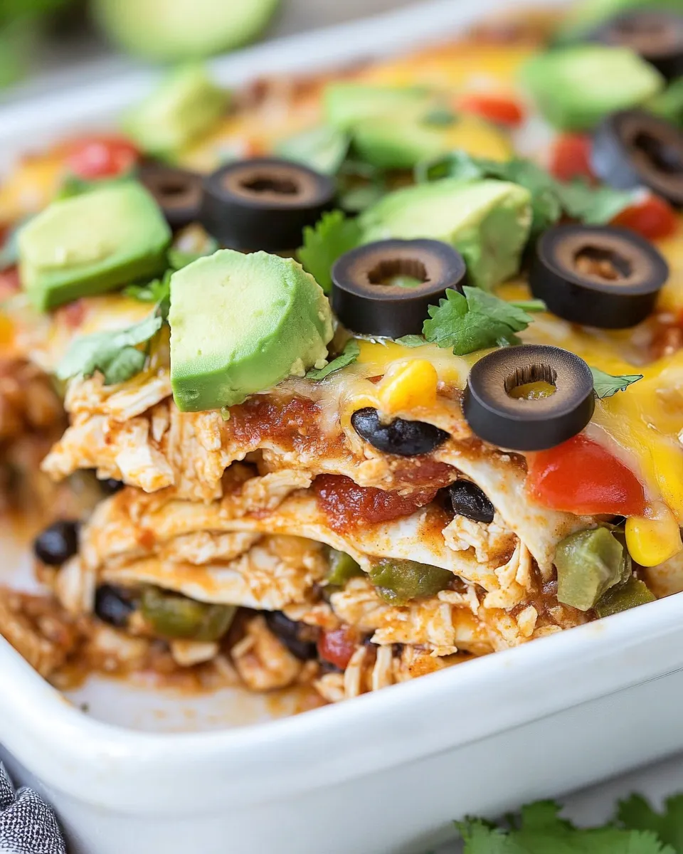Quick Chicken Enchilada Casserole Recipe picture
