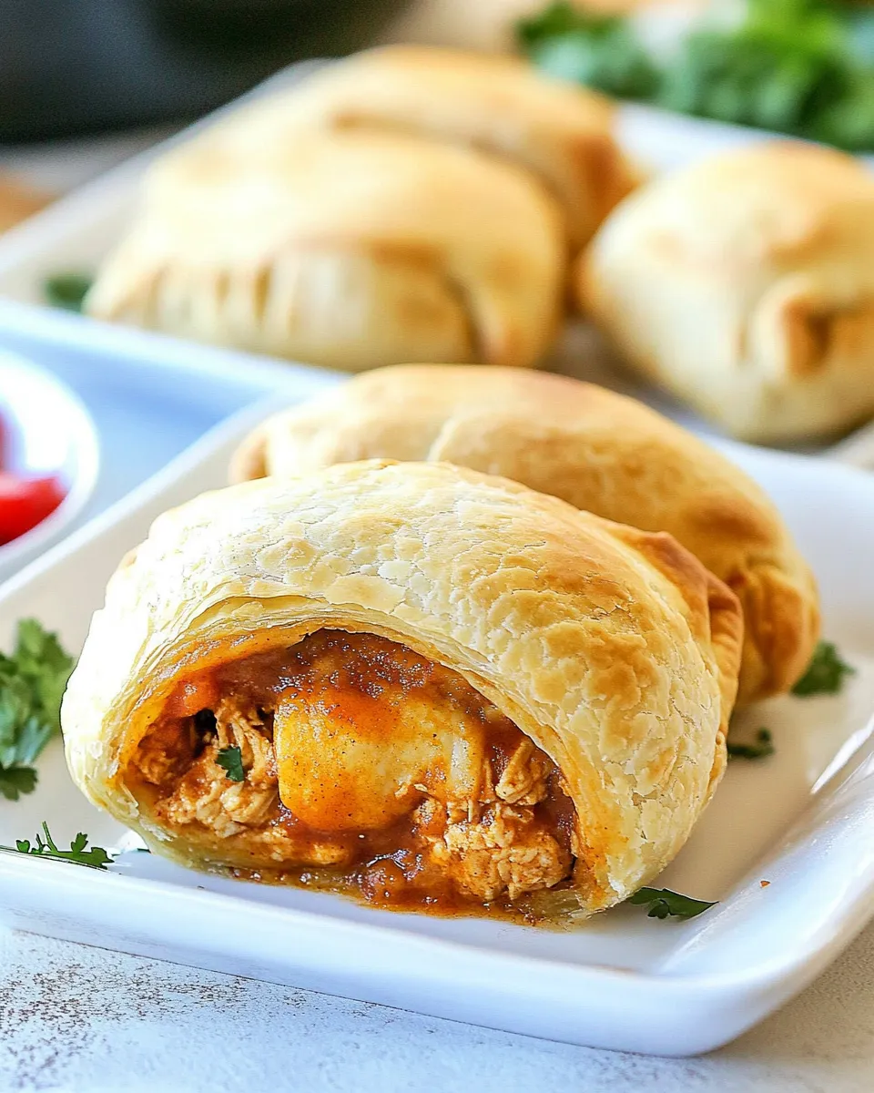Delicious Chicken Enchilada Puffs plate image