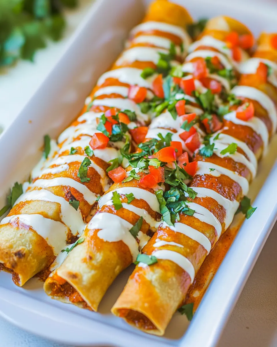 Homemade Chicken Enchilada Taquitos photo